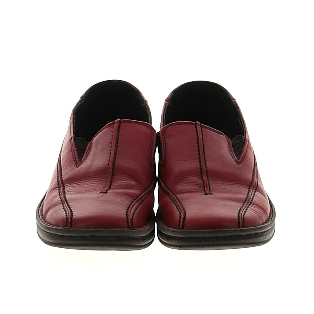 Red and Black Leather Slip-On Loafers - Picture 2 of 2
